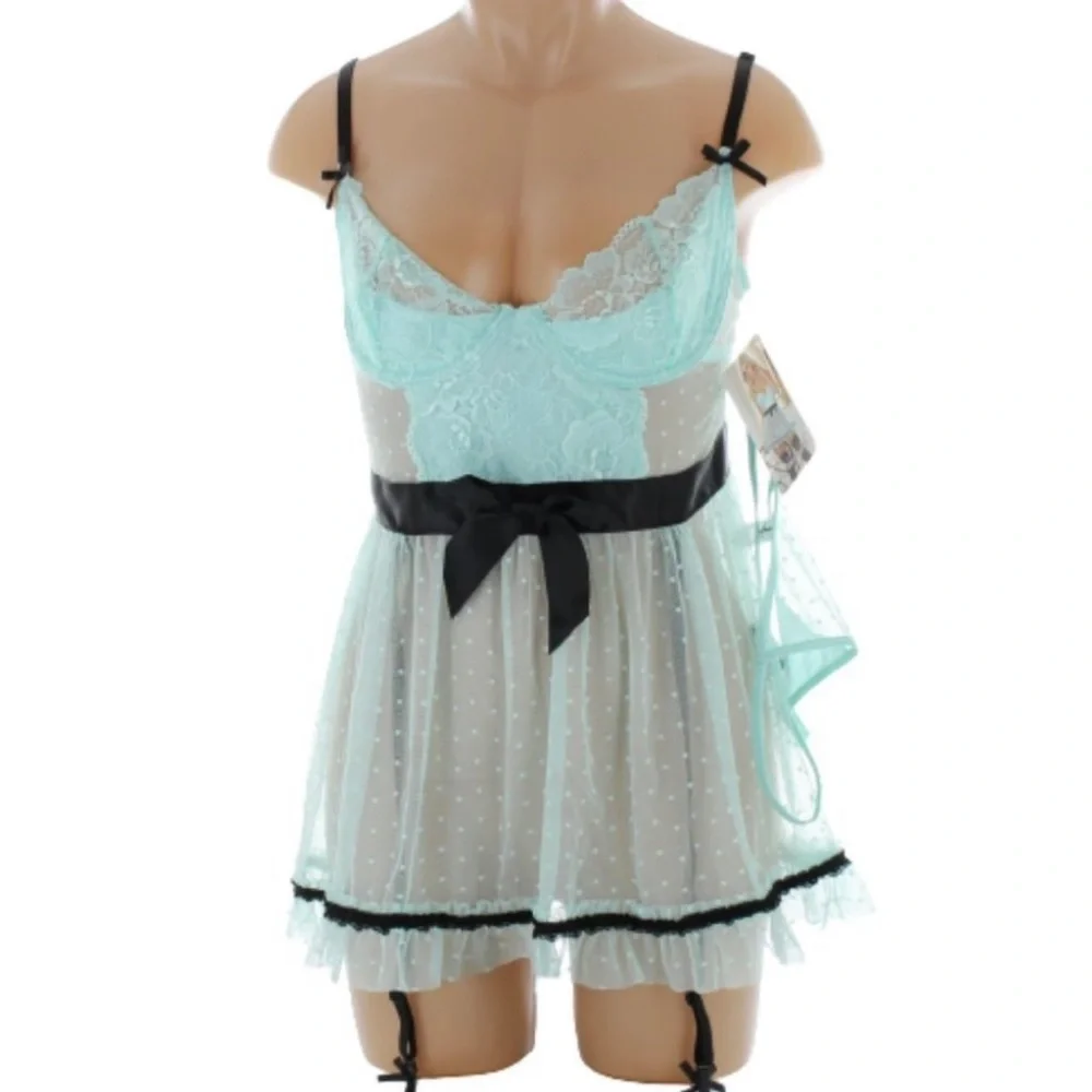 G String
Deamgirl Lace Apron Babydoll With G-
string - Picture 7 of 11